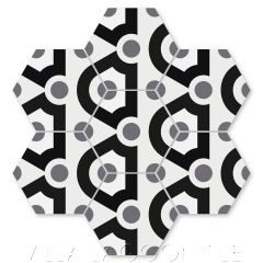"New Beginning Sencillo" Modern Geometric Cement Tile by Neyland Design, from Villa Lagoon Tile.