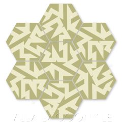 "No Way Lichen" Modern Cement Tile by Neyland Design, from Villa Lagoon Tile.