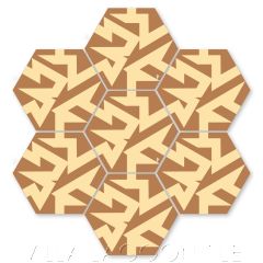 "No Way Ochre" Modern Cement Tile by Neyland Design, from Villa Lagoon Tile.