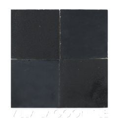 "Obsidian" Glazed Zellige, a Moroccan Mosaic Tile, from Villa Lagoon Tile.