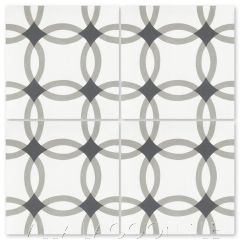 "Omni Petite Sencillo" Geometric Cement Tile, from Villa Lagoon Tile.