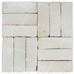 Thin Bejmat Zellige in Oyster Shell, a Moroccan Mosaic Tile, from Villa Lagoon Tile.