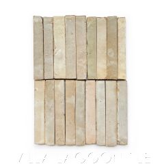 Slim Bejmat Zellige in Oyster Shell, a Moroccan Mosaic Tile, from Villa Lagoon Tile.