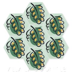 "Paisley Leaf in Patina" Modern Art Deco Cement Tile by Cressida Bell, from Villa Lagoon Tile.