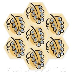 "Paisley Leaf in Straw" Modern Art Deco Cement Tile by Cressida Bell, from Villa Lagoon Tile.
