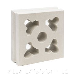 "Palau" Natural White Geometric Breeze Blocks, by Villa Lagoon Tile.