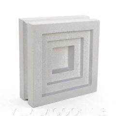 "Palawan Windbreaker" Natural White Terraced Breeze Blocks, by Villa Lagoon Tile.