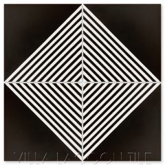 "Patmos Black & White" Modern Geometric Cement Tile by Dekar Design, from Villa Lagoon Tile.