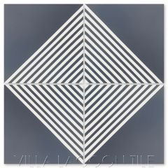 "Patmos Denim" Modern Geometric Cement Tile by Dekar Design, from Villa Lagoon Tile.