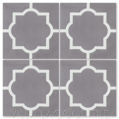 "Piazza Petite Sencillo" Classic Quatrefoil Cement Tile, from Villa Lagoon Tile.