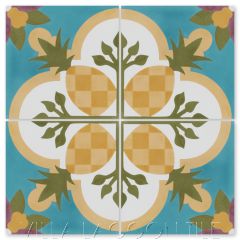 "Pineapple A Primero" Coastal Cement Tile, by Villa Lagoon Tile.