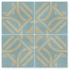 "Portals Stone Blue" Modern Cement Tile by Neyland Design, from Villa Lagoon Tile.