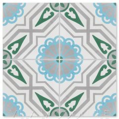 "Provincial Frost" Traditional-Style Cement Tile, by Villa Lagoon Tile.