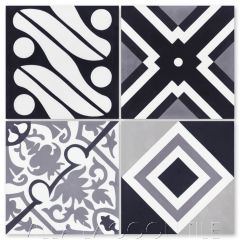 "Patchwork Evening" Cement Tile, from Villa Lagoon Tile.