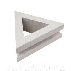 "Rapa Nui" Natural White Triangular Breeze Blocks, by Villa Lagoon Tile.