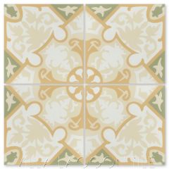 "Rumba Fresco" Cuban Floral Cement Tile, from Villa Lagoon Tile.