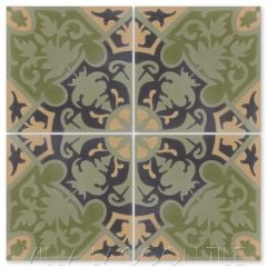 "Rumba Fresco" Cuban Floral Cement Tile, from Villa Lagoon Tile.