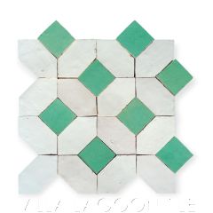 Zellige Saint Gilles Bonbon Mosaic Mat, from Villa Lagoon Tile.