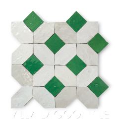 Zellige Saint Gilles Vert Mosaic Mat