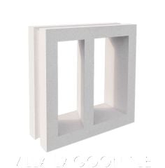 "Saint Lucia" Natural White Louvered Breeze Blocks, by Villa Lagoon Tile.