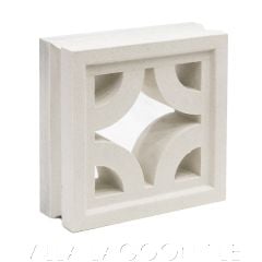"Samoa" Natural White Geometric Breeze Blocks, by Villa Lagoon Tile.