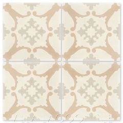 "San Antonio Tumbleweed" Traditional Floral Cement Tile, from Villa Lagoon Tile.
