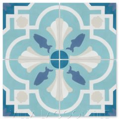 "Savona A Seaside" Coastal Cement Tile, from Villa Lagoon Tile.