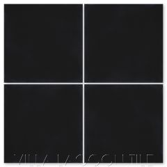 Solid Black Cement Tile, SB-2000, from Villa Lagoon Tile.
