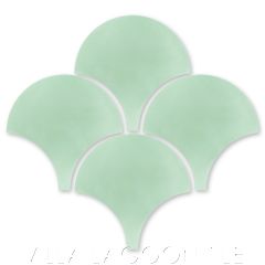 Solid Fishscale Mint to Be Moroccan Cement Tile, SB-3000, from Villa Lagoon Tile.