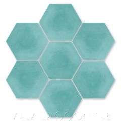 Solid Hex Bimini Cement Tile, SB-4020, from Villa Lagoon Tile.