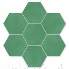 Solid Hex Monte Verde Cement Tile, SB-3005, from Villa Lagoon Tile.