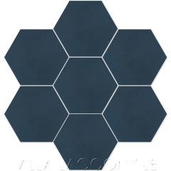 Solid Hex Navy Cement Tile, SB-4061, from Villa Lagoon Tile.