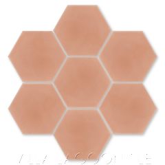Solid Hex Smoky Coral Cement Tile, SB-5005, from Villa Lagoon Tile.