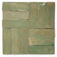 "Spanish Olive" Bejmat Zellige, a Moroccan Mosaic Tile, from Villa Lagoon Tile.
