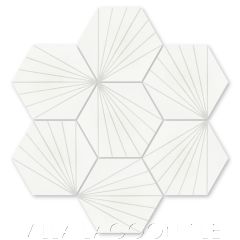 "Spark C Dover" Geometric Hex Cement Tile, from Villa Lagoon Tile.