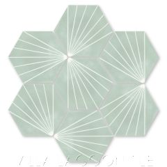 "Spark C May" Geometric Hex Cement Tile, from Villa Lagoon Tile.