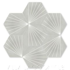 "Spark C Winter" Geometric Hex Cement Tile, from Villa Lagoon Tile.