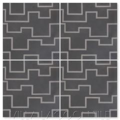 "Stagger Lee Excalibur" Modern Cement Tile by Neyland Design, from Villa Lagoon Tile.