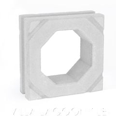 "Sumatra" Natural White Geometric Breeze Blocks, by Villa Lagoon Tile.