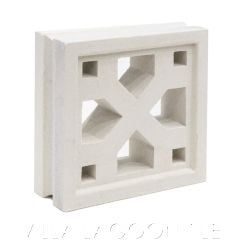 "Tahiti" Natural White Geometric Breeze Blocks, by Villa Lagoon Tile.
