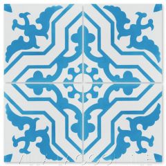 "Talia Azure" Traditional Cement Tile, from Villa Lagoon Tile.