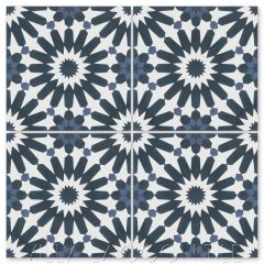 "Tangier Petite Blues" Moroccan Cement Tile, from Villa Lagoon Tile.