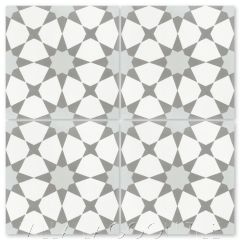 "Taza Silver" Moroccan Cement Tile, from Villa Lagoon Tile.