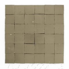 "Terre Nue" Small Square Glazed Zellige on a 12" Mat, a Moroccan Mosaic Tile, from Villa Lagoon Tile.