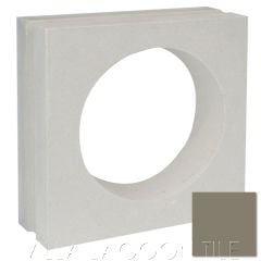 "Tortola" Porthole Cement Tile in Natural Gray, by Villa Lagoon Tile.