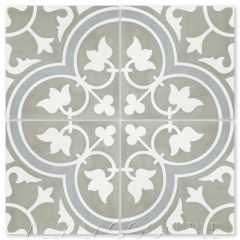 "Tulips B Holland" Traditional Floral cement tile, from Villa Lagoon Tile.