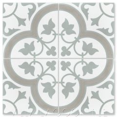 "Tulips B Vintage" Traditional Floral cement tile, from Villa Lagoon Tile.
