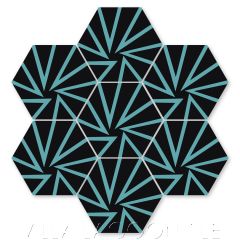 "Unspoken Bimini" Modern Hex Cement Tile by Neyland Design, from Villa Lagoon Tile.