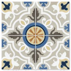 "Vienna Frost" Floral Cement Tile, from Villa Lagoon Tile.