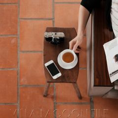 Terracotta Tile Café Floor in Natural Red Clay by Villa Lagoon Tile.